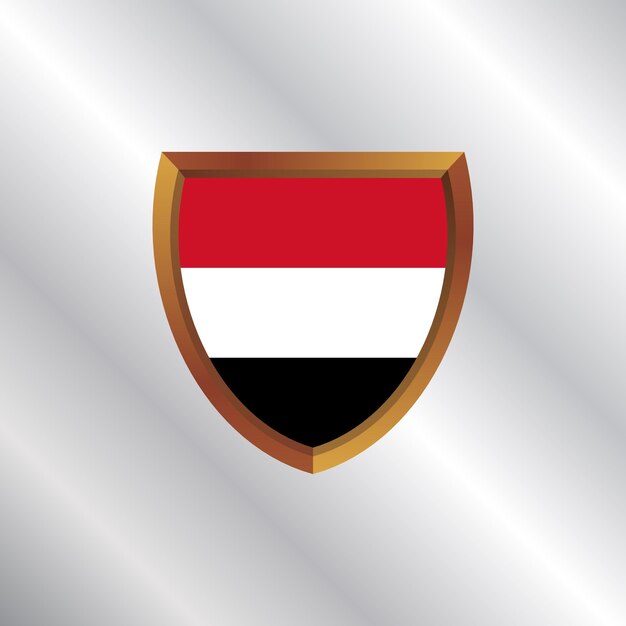 Illustration of Yemen flag Template