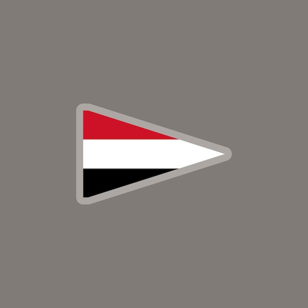 Vector illustration of yemen flag template