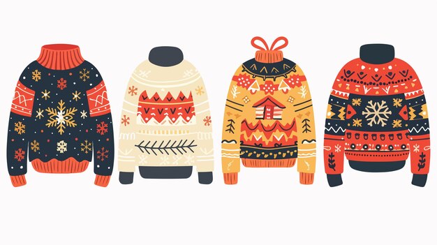 Vector the illustrations of the childrens sweaters are available in colors