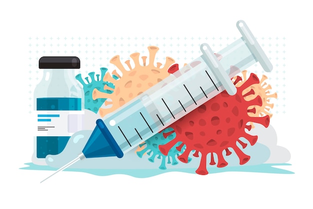 illustrations concept Vaccine for Covid-19