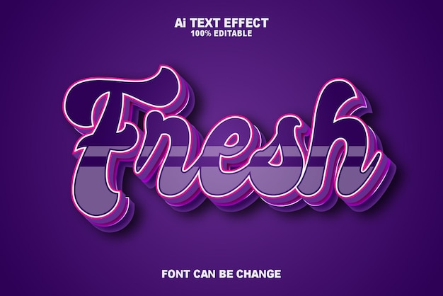 Illustrations Fresh Text Effects Style