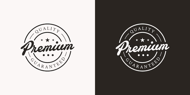 Illustrations of premium logo stamp design  