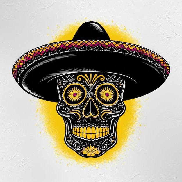 illustrations vector skull Mexican day of the dead skull tattoo