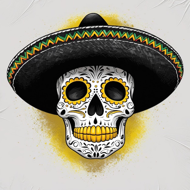 illustrations vector skull Mexican day of the dead skull tattoo