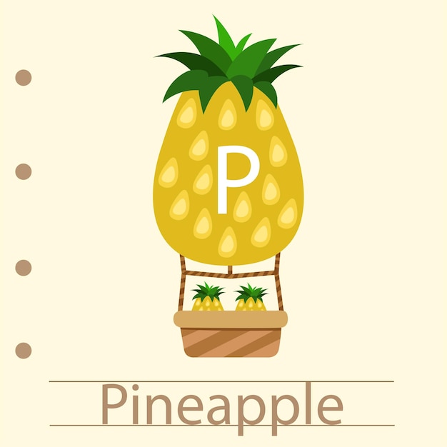 Illustrator of balloon p pineapple