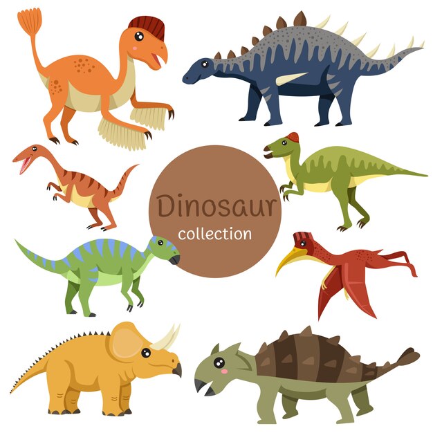 Vector illustrator of dinosaur collection two