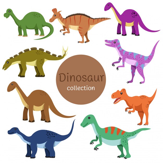 Vector illustrator of dinosaur collection