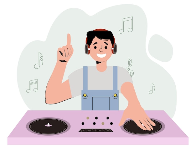 ilustration dj and music