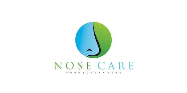 Ilustration logo nose care icon illustration design template Premium Vector