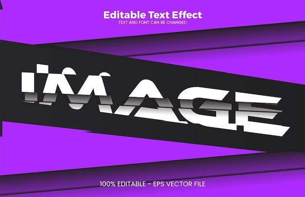 Image editable text effect in modern trend style