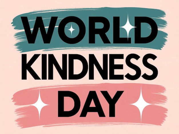 Vector image is a stylized graphic design promoting world kindness day