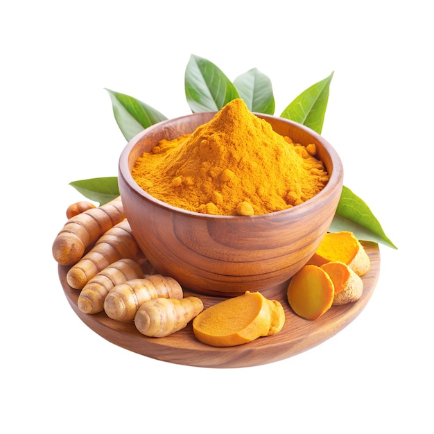 Vector image of turmeric powder with turmeric