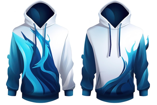 Vector the image of two hoodies of a hoodie