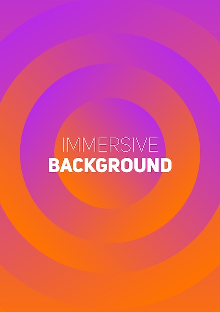 Immersive Background with Orange and Purple Circles