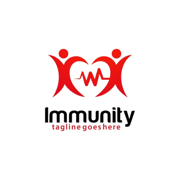 Immune system logo design template