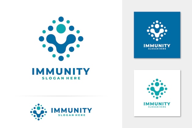 Immune system logo vector