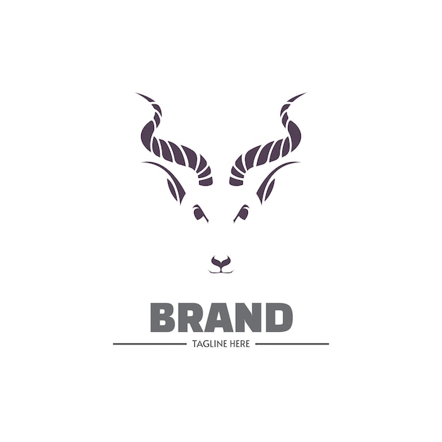 Impala face design logo template