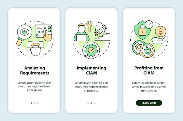 Implementing CIAM onboarding mobile app screen