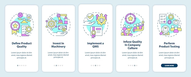 Improving product quality onboarding mobile app screen