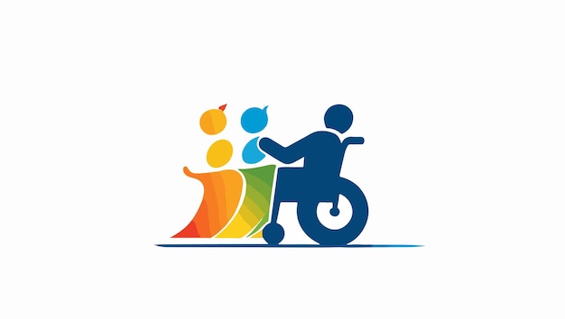 Inclusive design person in wheelchair logo