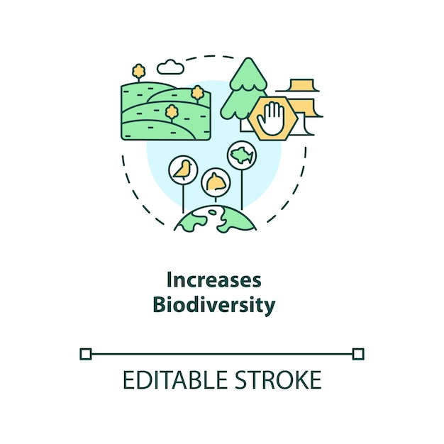 Increase biodiversity concept icon