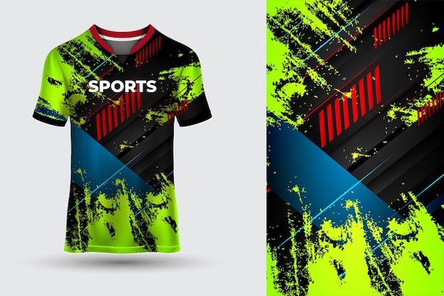 Incredible and geometric T shirt sports abstract jersey suitable for racing soccer and e sports