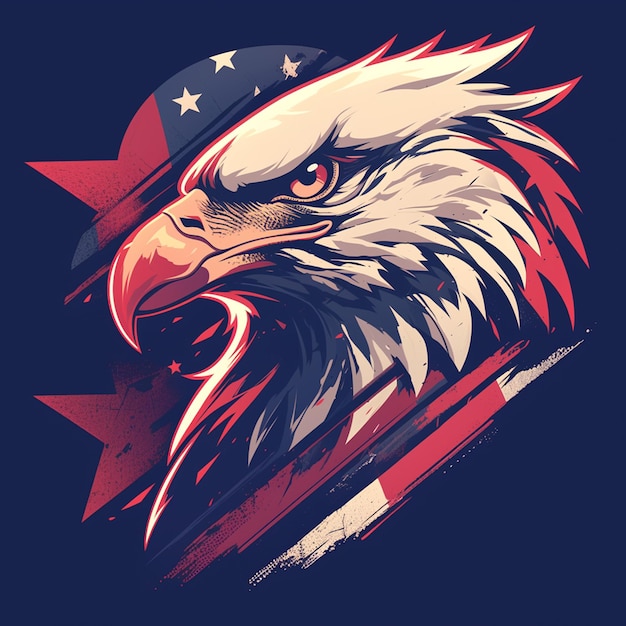 Independence Day 2024 Bald Eagle Logo