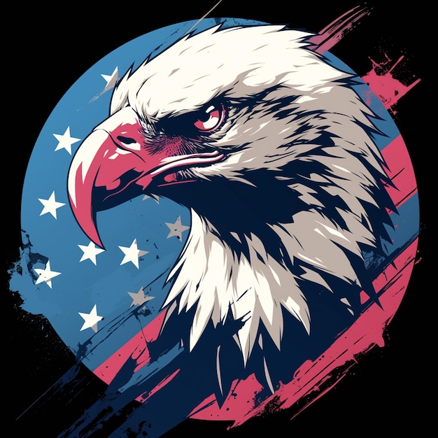 Independence Day 2024 Bald Eagle Logo