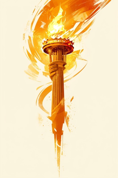 Independence Day 2024 Liberty Torch Emblem Logo