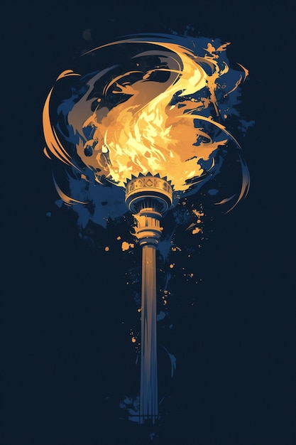 Independence Day 2024 Liberty Torch Emblem Logo