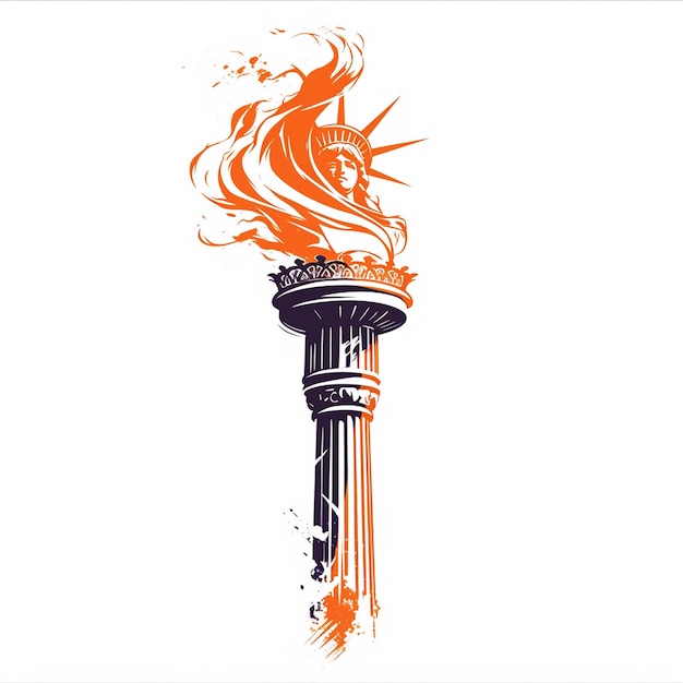 Independence Day 2024 Liberty Torch Logo