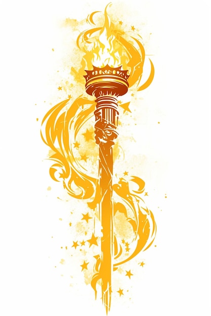 Independence Day 2024 Liberty Torch Star Logo