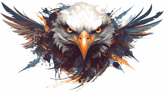 Independence Day 2024 Patriotic Eagle Logo