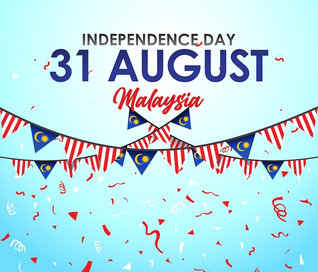 Independence Day August 31 Malaysia illustration design