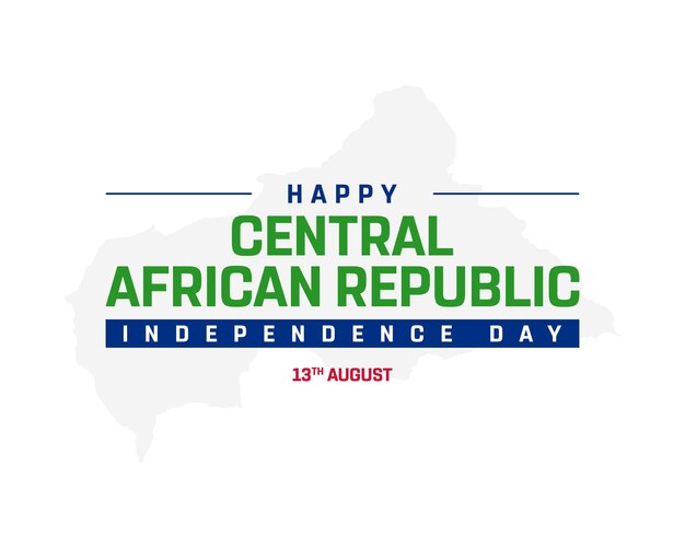 Vector independence day of central african republic i love central african republic independence day