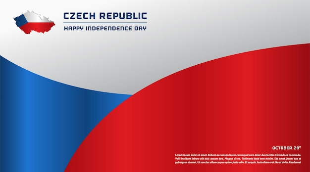 Independence Day of Czech Republic Vector Illustration celebrate day background