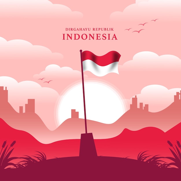 Independence day Dirgahayu Kemerdekaan Republik indonesia