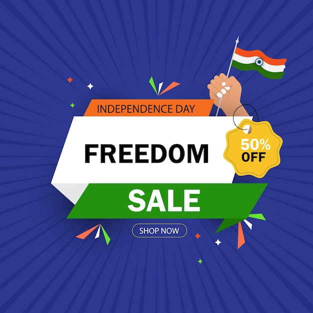 Independence Day freedom Sale banner design