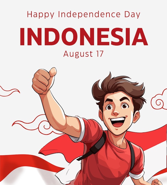 Independence Day of Indonesia vector illustration