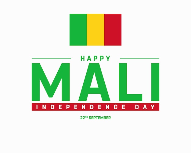 Vector independence day of mali i love mali mali happy independence day national day mali flag 22 sep