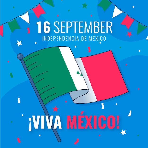 Independence day of mexico banner