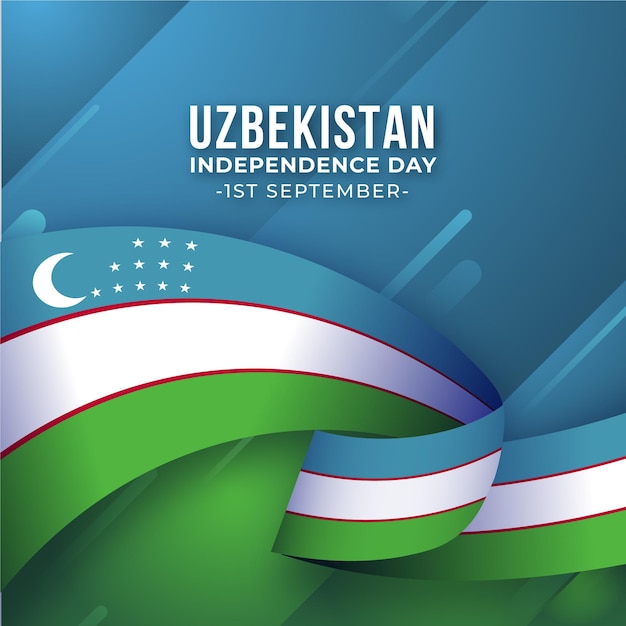 Independence day og uzbekistan waxy flag