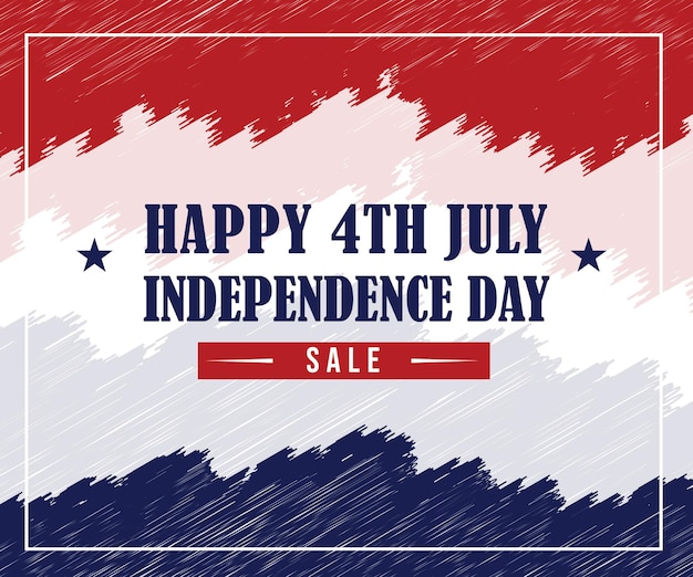 independence day sale banner illustration free vector