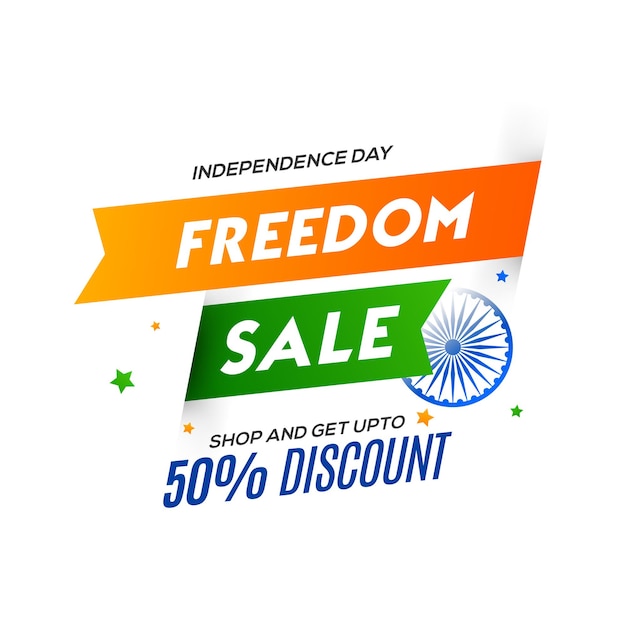 Independence day sale in India celebration on August 15 illustration