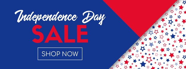 Independence day sale vector banner