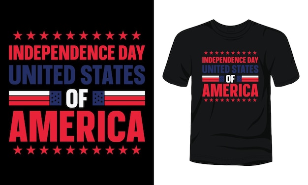 Independence day united states of America typography tshirt