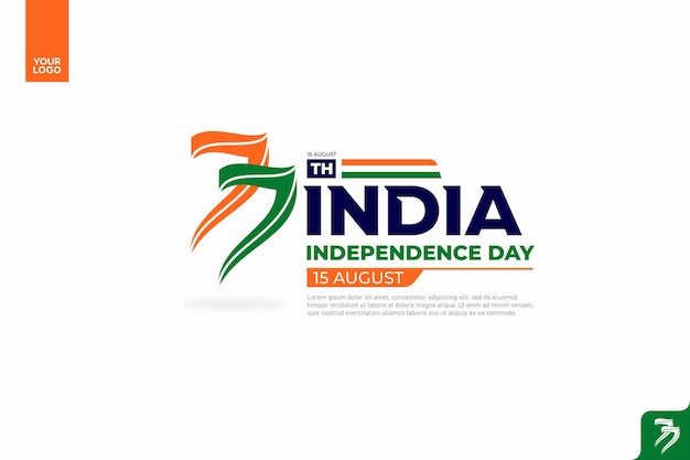 India 77th independence anniversary logotype