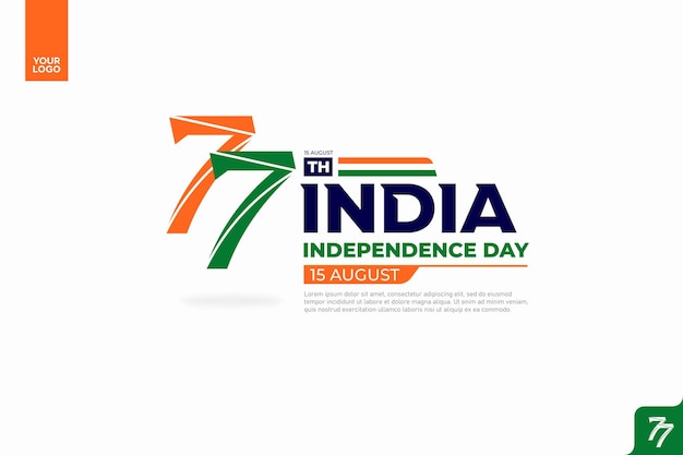 India 77th independence anniversary logotype