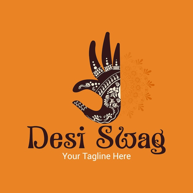 India desi swag logo template swag logo flat design indian