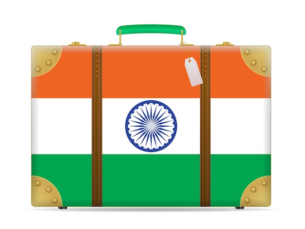 India flag travel suitcase